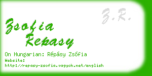 zsofia repasy business card