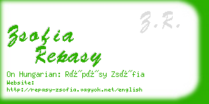 zsofia repasy business card